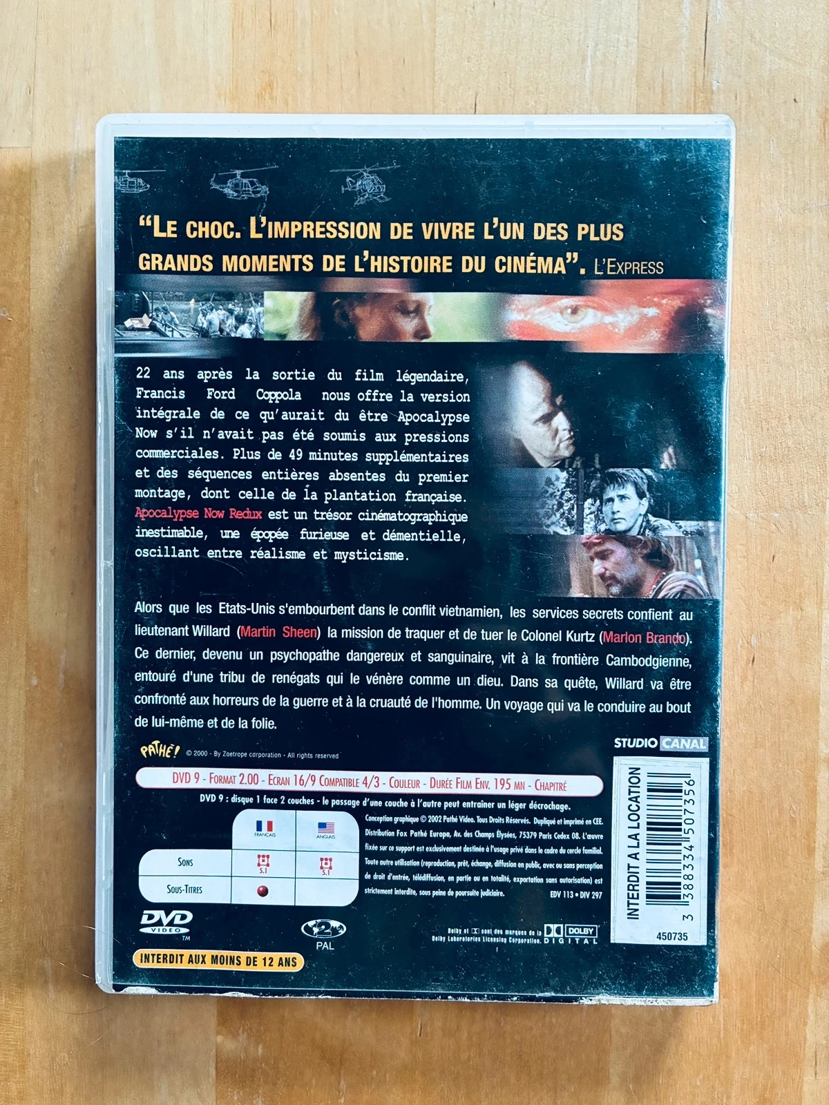 DVD Apocalypse Now de Francis Ford Coppola. – photo 3